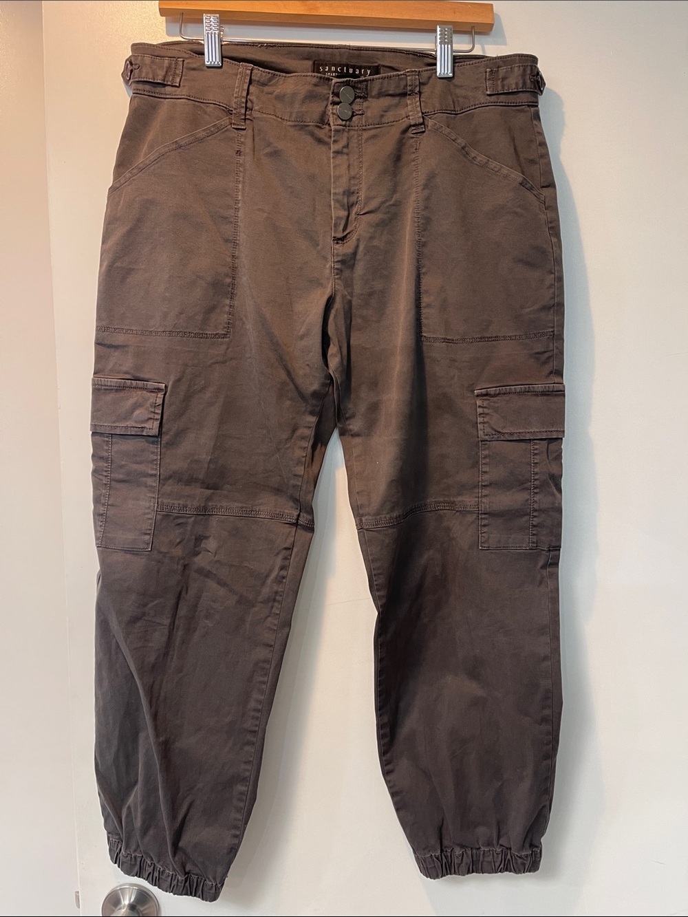 Sanctuary Brown Cargo Ankle Jogger Pants